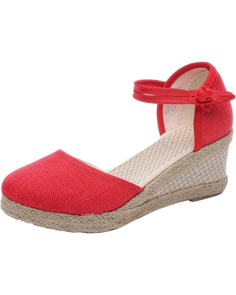 Sandals Women Espadrill Sandals for Women Round Toe Arch Support Sandals Breathable Orthopedic Sandals with Adjustable Ankle ...