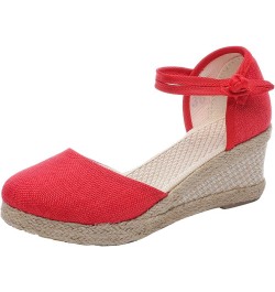 Sandals Women Espadrill Sandals for Women Round Toe Arch Support Sandals Breathable Orthopedic Sandals with Adjustable Ankle ...