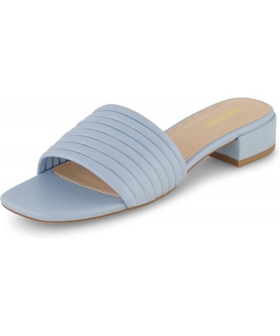 Women's Nino strappy low block heel slide sandal +Memory Foam and Wide Widths Available Pale Blue $24.29 Sandals