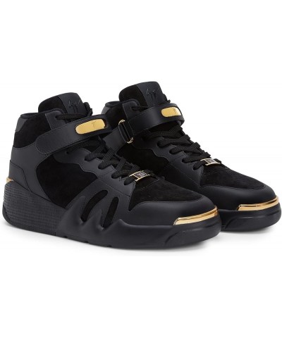 Giuseppe Zanotti, Talon Leather And Suede High-Top Men's Sneakers 9 Black $240.80 Fashion Sneakers