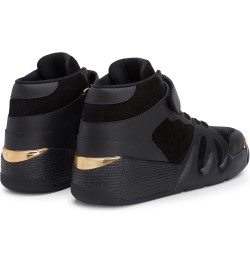 Giuseppe Zanotti, Talon Leather And Suede High-Top Men's Sneakers 9 Black $240.80 Fashion Sneakers