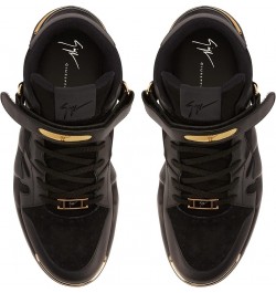 Giuseppe Zanotti, Talon Leather And Suede High-Top Men's Sneakers 9 Black $240.80 Fashion Sneakers