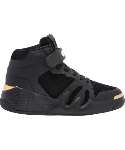 Giuseppe Zanotti, Talon Leather And Suede High-Top Men's Sneakers 9 Black $240.80 Fashion Sneakers