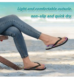 Hummingbird on Purple Flowers Flops Slip Sandals for Women Men, Beach Shoes Casual Thong Sandal574 $11.50 Sandals