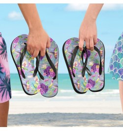 Hummingbird on Purple Flowers Flops Slip Sandals for Women Men, Beach Shoes Casual Thong Sandal574 $11.50 Sandals