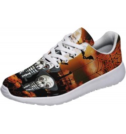 Halloween Sneakers Men Women Athletic Shoes Personalited Running Shoes Comfortable Sports Shoe Happy Halloween Pug Costume Wh...