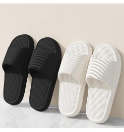 Non-slip bathroom slippers summer plus size bath sandals summer indoor home home sandals White C $11.76 Slippers