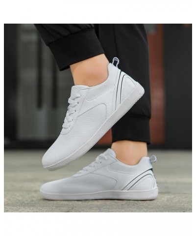 Wide Toe Box Barefoot Shoes Womens Mens Minimalist | Zero Drop Sole | Wide Width Fashion Sneaker Walking Shoes White $22.41 A...