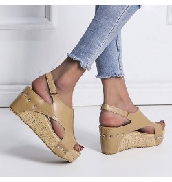 Sandals for Women Dressy Summer, Womens Open Toe Sandals Wedge Espadrilles Casual Ankle Strap Platform Sandals B White $17.48...