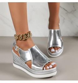 Sandals Women Dressy Summer Flat,Women's Sandals Metallic Slingback Hollow Out Sandals Beach Casual Gladiator Sandals $18.65 ...