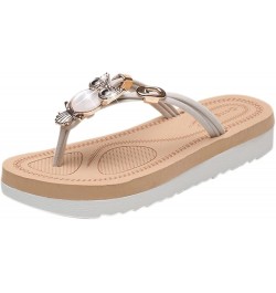 Non-Slip Beach with Thick Flops Bottom and Flip Slippers Flat Ladies Sandals Flat Slippers Fashion Bottom Women's Sandals Wom...