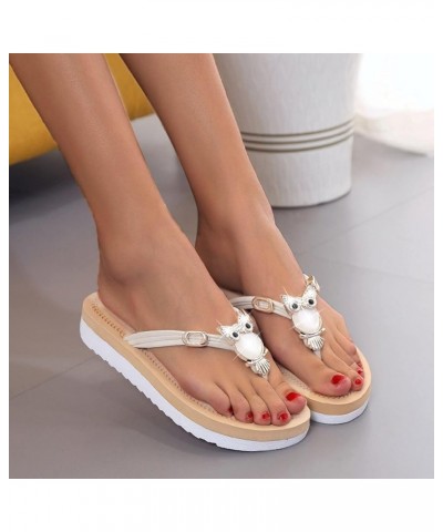 Non-Slip Beach with Thick Flops Bottom and Flip Slippers Flat Ladies Sandals Flat Slippers Fashion Bottom Women's Sandals Wom...