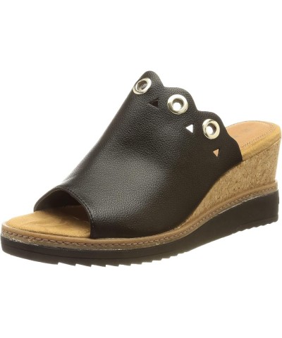 Women's Esra Evo Wedge Sandal Black Brown $39.70 Sandals