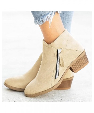 Heeled Ankle Boots for Women Womens Ankle Boots Gray Cowboy Men Boots Fall Booties for Women No Heel Dingo Cowboy Booties Wom...