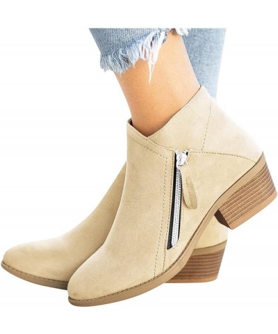 Heeled Ankle Boots for Women Womens Ankle Boots Gray Cowboy Men Boots Fall Booties for Women No Heel Dingo Cowboy Booties Wom...