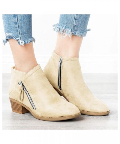 Heeled Ankle Boots for Women Womens Ankle Boots Gray Cowboy Men Boots Fall Booties for Women No Heel Dingo Cowboy Booties Wom...