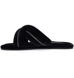 Women's Cecilia Slides, Round Toe, Rubber Sole Black/Oil $13.94 Sandals