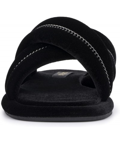 Women's Cecilia Slides, Round Toe, Rubber Sole Black/Oil $13.94 Sandals