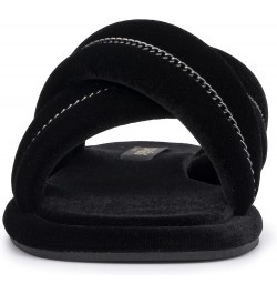 Women's Cecilia Slides, Round Toe, Rubber Sole Black/Oil $13.94 Sandals