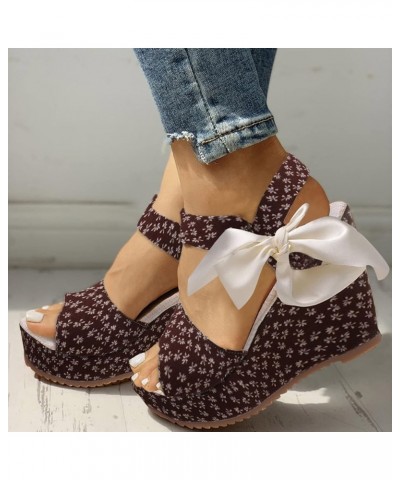 Sandals for Women Style Fashion Spring and Summer Women Sandals Wedge Heel Thick Bottom High Heel Fish Mouth Open Toe Breatha...