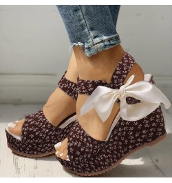 Sandals for Women Style Fashion Spring and Summer Women Sandals Wedge Heel Thick Bottom High Heel Fish Mouth Open Toe Breatha...