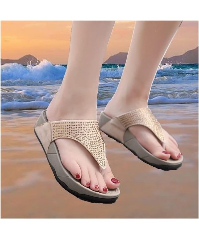 Women's Slide Sandals Soft Sole Casual Flip-Flops Summer Thick Bottom Seaside Beach Sandals for Women (Color : 1 Double/A, Si...