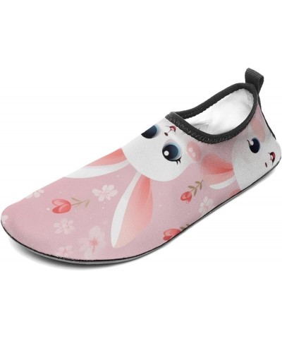 Cute Bunny Rabbit Flower Water Shoes for Men Women Quick-Dry Barefoot Swim Shoes Slip-on for Beach Outdoor Style $17.54 Athle...