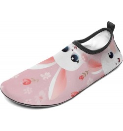 Cute Bunny Rabbit Flower Water Shoes for Men Women Quick-Dry Barefoot Swim Shoes Slip-on for Beach Outdoor Style $17.54 Athle...