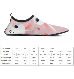 Cute Bunny Rabbit Flower Water Shoes for Men Women Quick-Dry Barefoot Swim Shoes Slip-on for Beach Outdoor Style $17.54 Athle...