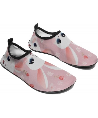 Cute Bunny Rabbit Flower Water Shoes for Men Women Quick-Dry Barefoot Swim Shoes Slip-on for Beach Outdoor Style $17.54 Athle...