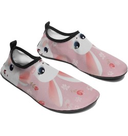 Cute Bunny Rabbit Flower Water Shoes for Men Women Quick-Dry Barefoot Swim Shoes Slip-on for Beach Outdoor Style $17.54 Athle...