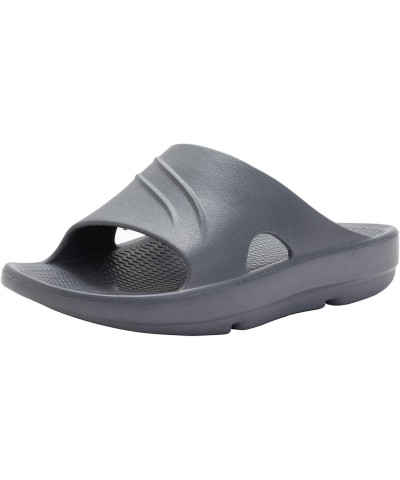 Mens and Womens Arch Support Recovery Slide Sandals Dark Gray $22.79 Sandals