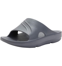 Mens and Womens Arch Support Recovery Slide Sandals Dark Gray $22.79 Sandals