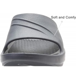 Mens and Womens Arch Support Recovery Slide Sandals Dark Gray $22.79 Sandals