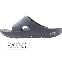 Mens and Womens Arch Support Recovery Slide Sandals Dark Gray $22.79 Sandals