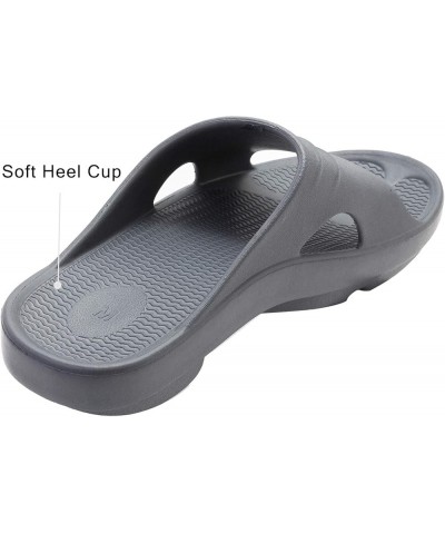 Mens and Womens Arch Support Recovery Slide Sandals Dark Gray $22.79 Sandals