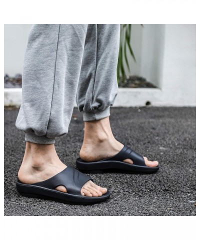 Mens and Womens Arch Support Recovery Slide Sandals Dark Gray $22.79 Sandals