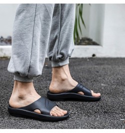 Mens and Womens Arch Support Recovery Slide Sandals Dark Gray $22.79 Sandals