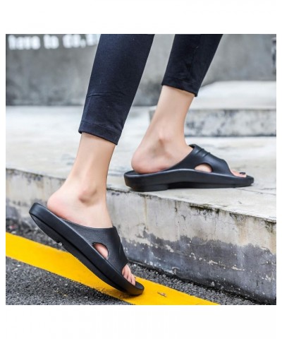 Mens and Womens Arch Support Recovery Slide Sandals Dark Gray $22.79 Sandals