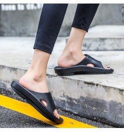 Mens and Womens Arch Support Recovery Slide Sandals Dark Gray $22.79 Sandals