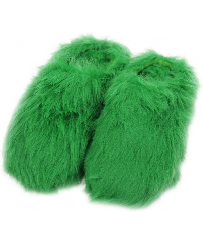 Women's Warm Cute Long Fleece Plush Indoor House SPA Slippers Clogs Green $12.05 Slippers