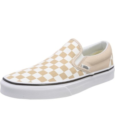 Unisex Old Skool Classic Skate Shoes Beige ((Checkerboard) Frappe/True White Qco) $27.95 Fashion Sneakers