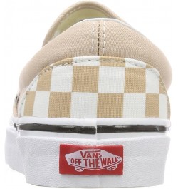 Unisex Old Skool Classic Skate Shoes Beige ((Checkerboard) Frappe/True White Qco) $27.95 Fashion Sneakers