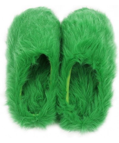 Women's Warm Cute Long Fleece Plush Indoor House SPA Slippers Clogs Green $12.05 Slippers