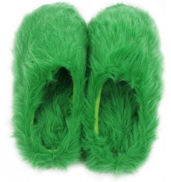 Women's Warm Cute Long Fleece Plush Indoor House SPA Slippers Clogs Green $12.05 Slippers