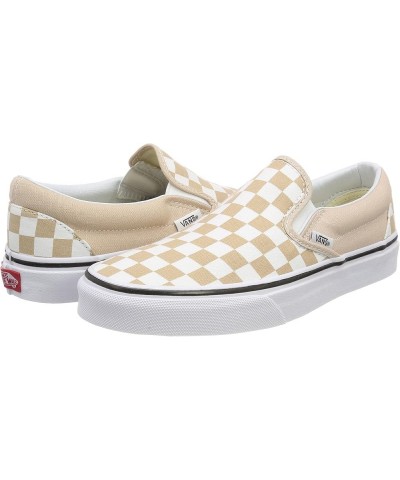 Unisex Old Skool Classic Skate Shoes Beige ((Checkerboard) Frappe/True White Qco) $27.95 Fashion Sneakers