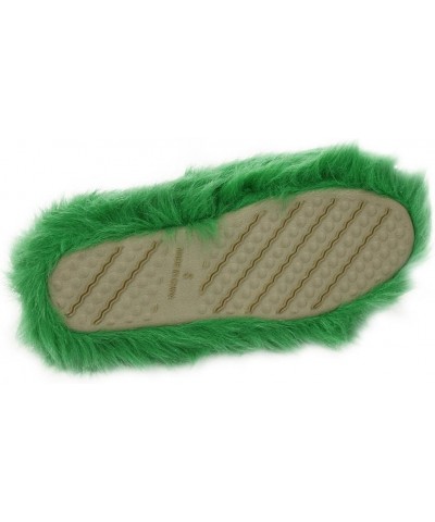 Women's Warm Cute Long Fleece Plush Indoor House SPA Slippers Clogs Green $12.05 Slippers