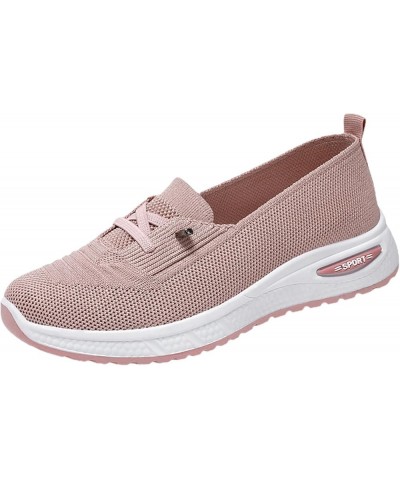 Casual Ladies Single Shoes Breathable Comfortable Middle Mom Shoes Business Casual Shoes for Women Winter Pink $15.53 Athleti...