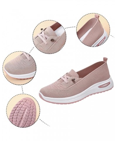 Casual Ladies Single Shoes Breathable Comfortable Middle Mom Shoes Business Casual Shoes for Women Winter Pink $15.53 Athleti...