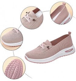 Casual Ladies Single Shoes Breathable Comfortable Middle Mom Shoes Business Casual Shoes for Women Winter Pink $15.53 Athleti...